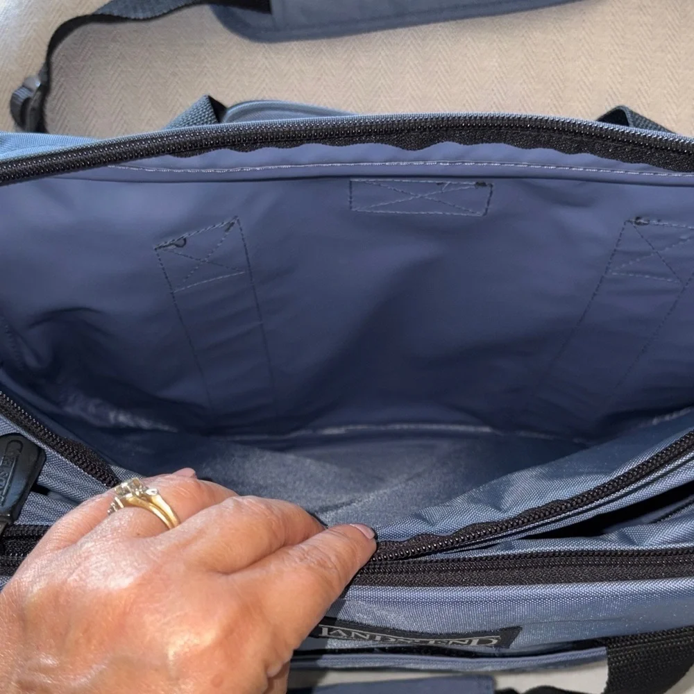 Vintage Rare Lands' End Unisex Slate Blue Weekender/Laptop Bag